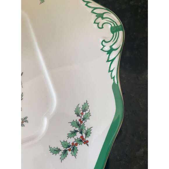 Spode Christmas Tree Square Cake Plate, S3324-U, Box Included - Picture 4 of 10